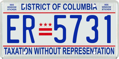 DC license plate ER5731
