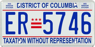 DC license plate ER5746