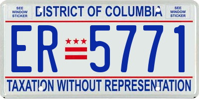 DC license plate ER5771
