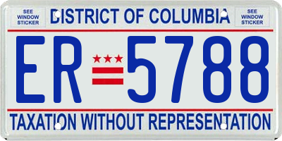 DC license plate ER5788