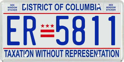 DC license plate ER5811