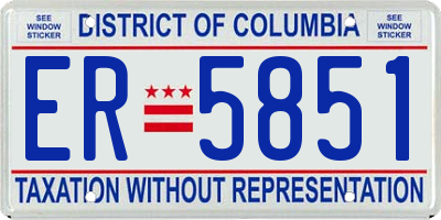 DC license plate ER5851