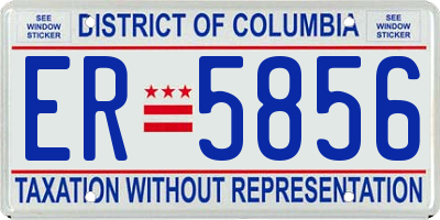 DC license plate ER5856