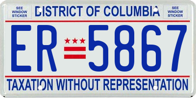 DC license plate ER5867
