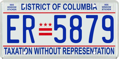 DC license plate ER5879