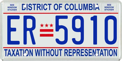 DC license plate ER5910