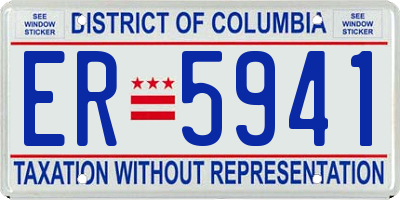 DC license plate ER5941