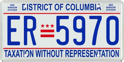 DC license plate ER5970