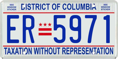 DC license plate ER5971