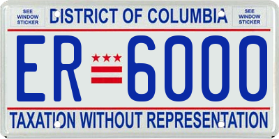 DC license plate ER6000