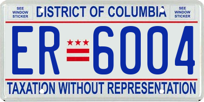 DC license plate ER6004
