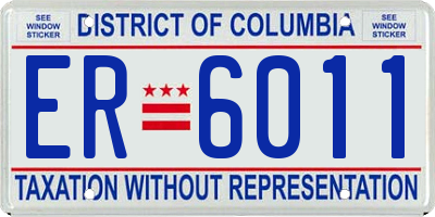 DC license plate ER6011