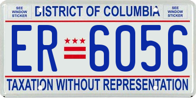 DC license plate ER6056