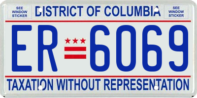 DC license plate ER6069