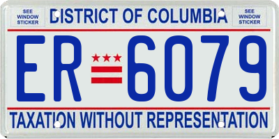DC license plate ER6079