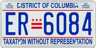 DC license plate ER6084