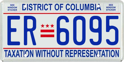 DC license plate ER6095