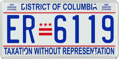 DC license plate ER6119