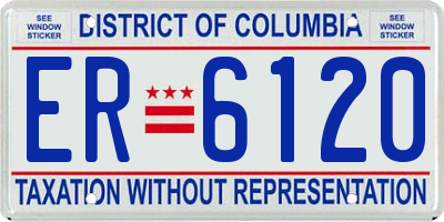 DC license plate ER6120