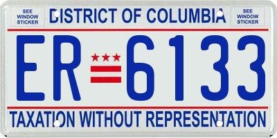 DC license plate ER6133