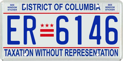 DC license plate ER6146