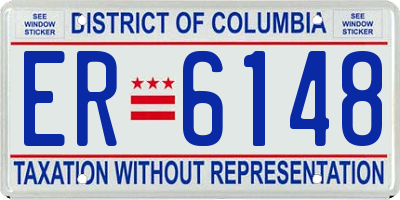 DC license plate ER6148