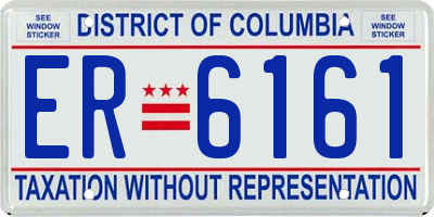 DC license plate ER6161
