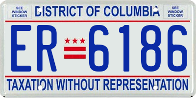 DC license plate ER6186
