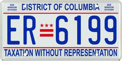 DC license plate ER6199