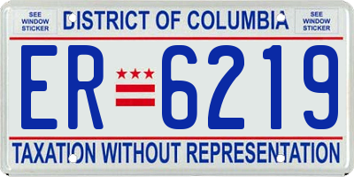 DC license plate ER6219