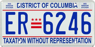 DC license plate ER6246