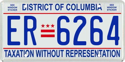 DC license plate ER6264