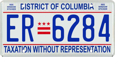 DC license plate ER6284