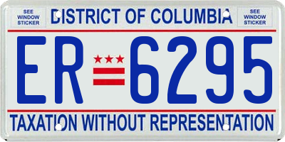 DC license plate ER6295
