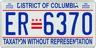 DC license plate ER6370