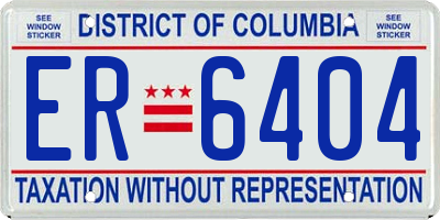 DC license plate ER6404