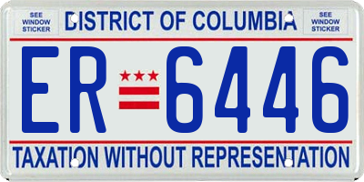 DC license plate ER6446