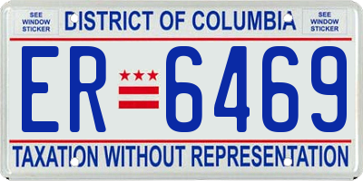 DC license plate ER6469