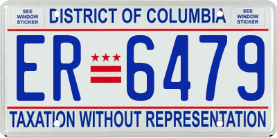 DC license plate ER6479