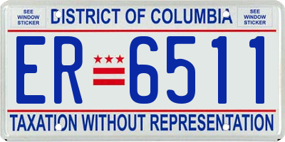 DC license plate ER6511
