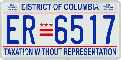 DC license plate ER6517