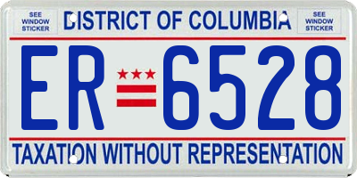 DC license plate ER6528