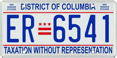 DC license plate ER6541
