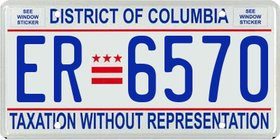 DC license plate ER6570