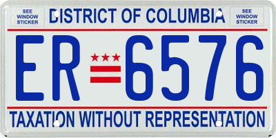 DC license plate ER6576