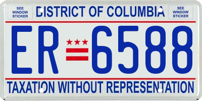 DC license plate ER6588