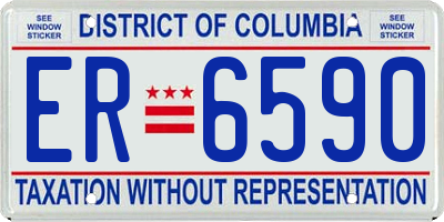 DC license plate ER6590