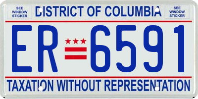 DC license plate ER6591