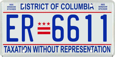 DC license plate ER6611