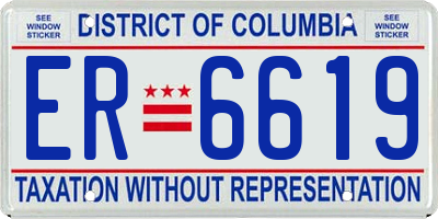 DC license plate ER6619